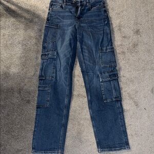 Women’s Blue Cargo Jeans